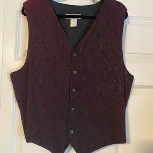 Dark burgundy vest